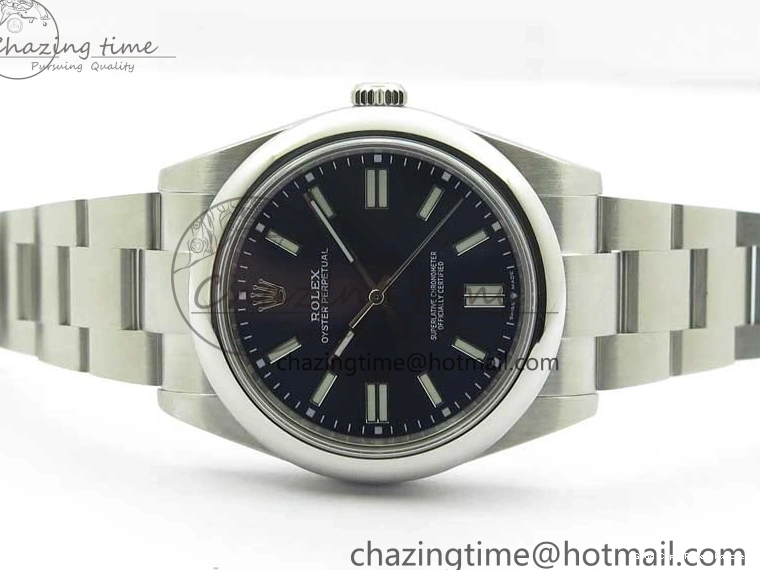 Best AAA Replica Sites Bracelet Best Blue 124300 Edition 41mm 2693 Upgraded Perpetual BP Oyster on Maker Dark Dial SS 1103